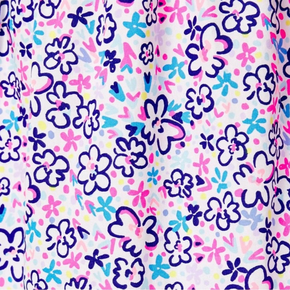 Lilly Pulitzer Womens Novella Tiered Dress Multi Fun Sun Repeat Ditsy Pockets M - Picture 3 of 6